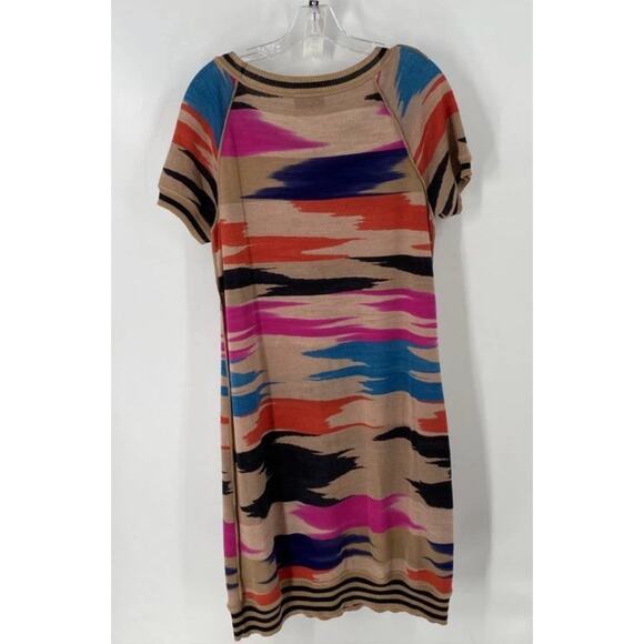 Missoni Italy Short Sleeve Round Neck Lightly Sheer Sweater Dress Sz. 48 - Picture 5 of 9